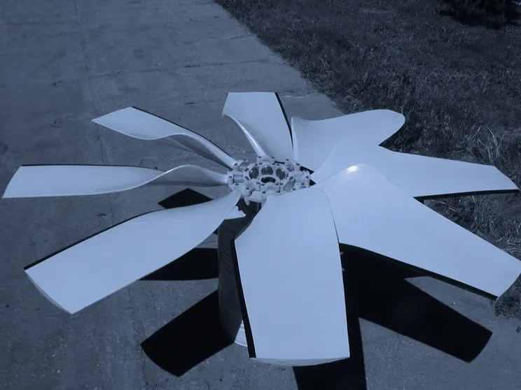 Multi-blade FRP fan impeller in antistatic, self-extinguishing execution